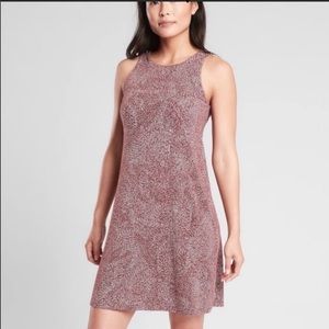 Athleta Santorini Burgundy White Dress